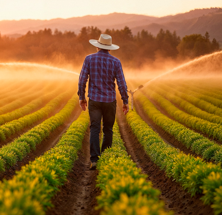 Farmer in field